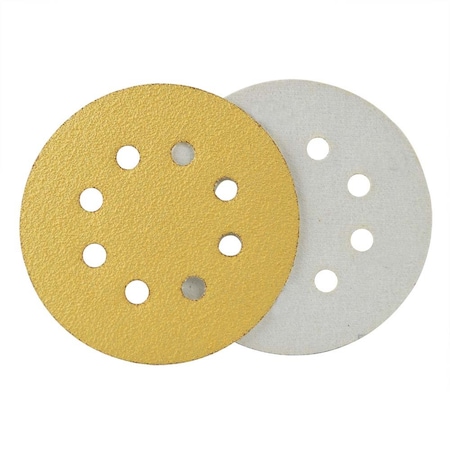 150 Grit 5 Inch Diameter 8-Holes PSA Sanding Paper (Ceramic Aluminum Oxide), PK 25